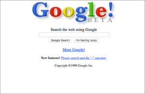 Page d′accueil de Google en 1999