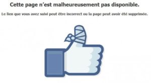  Erreur 404 page facebook