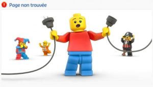  Erreur 404 page Lego