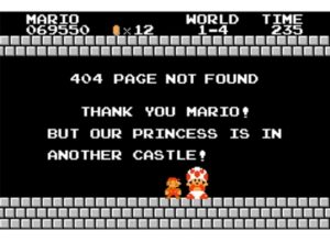  Erreur 404 page Mario
